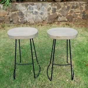 Olive and Black Stools
